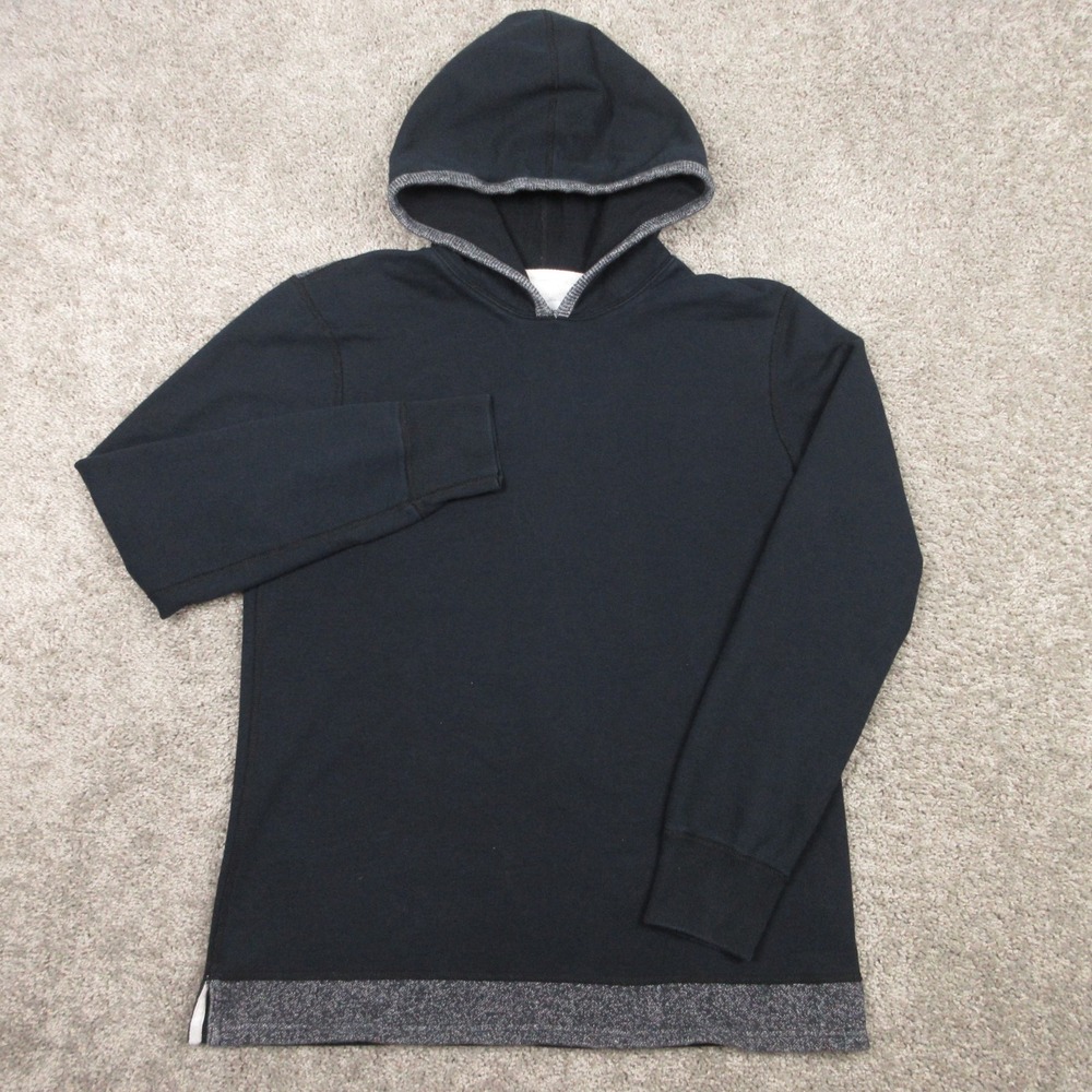 Reigning Champ Sweater Mens XL Black Solid Heavy Pullover Hoodie Sweatshirt EUC